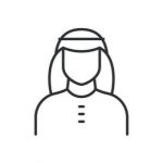 Icone représentant un homme en habit traditionnel saoudien.